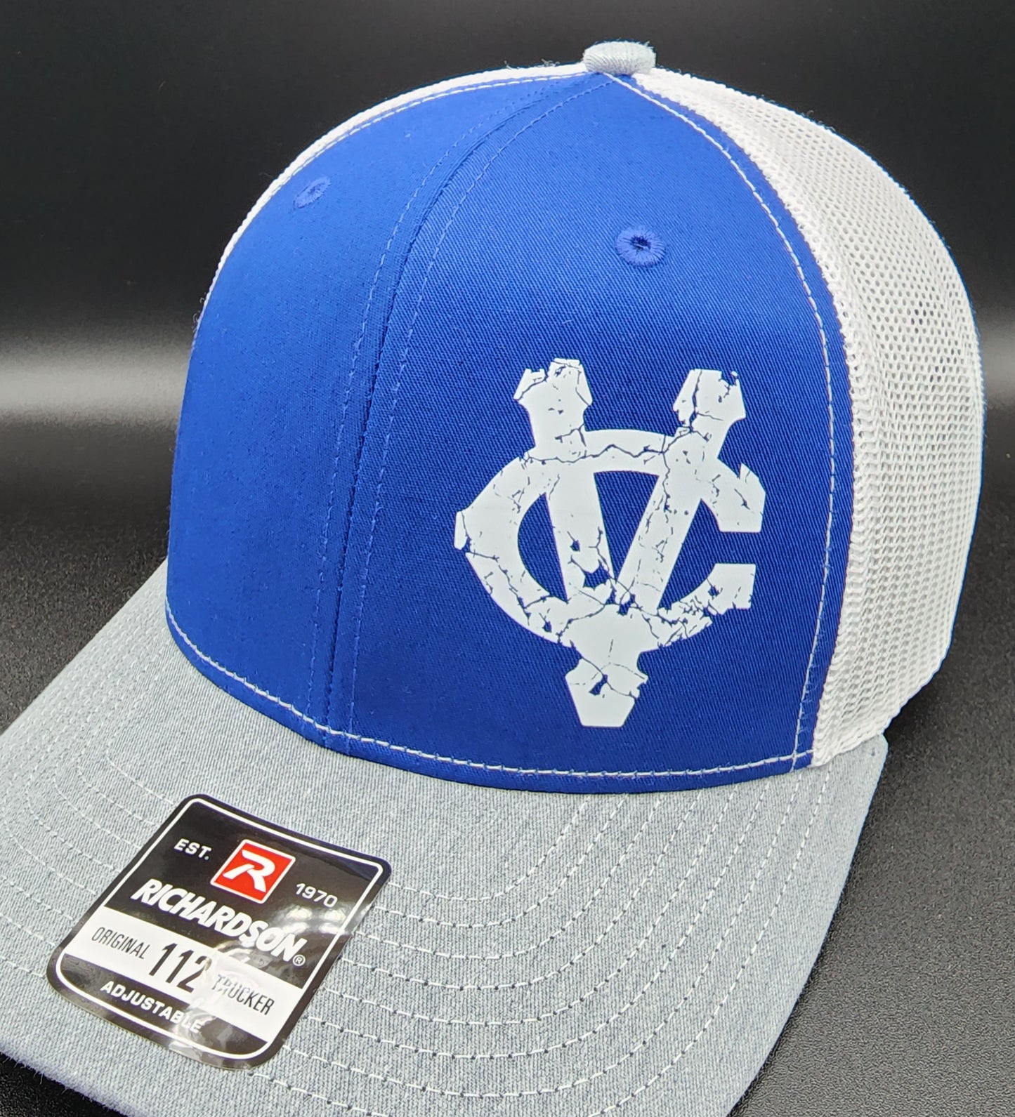CVCA Distressed Logo Snapback Trucker Hat