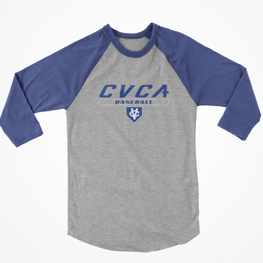 CVCA Baseball Raglan 3/4 Sleeve Next Level Blend Tee